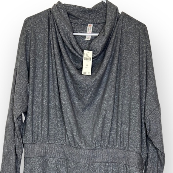 NWT Daily Practice by Anthropologie The Arabella Drapey Dress, gray, soft - Picture 6 of 14